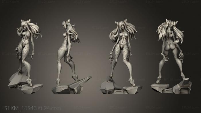 Figurines heroes, monsters and demons (Asuka Monster EVA Pear Force One Bangs, STKM_11943) 3D models for cnc