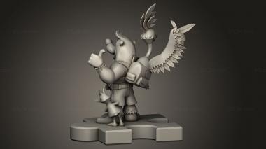 Figurines heroes, monsters and demons (banjo, STKM_11951) 3D models for cnc