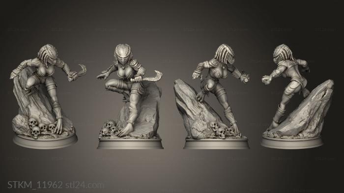 Figurines heroes, monsters and demons (Aliens vs Skull Hunters JUNAKIS BONE CLAN SLITHER, STKM_11962) 3D models for cnc