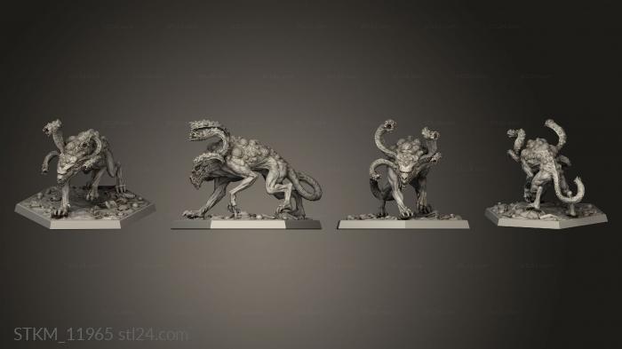 Figurines heroes, monsters and demons (Enemies Lamprey Hydra, STKM_11965) 3D models for cnc