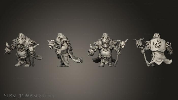 Figurines heroes, monsters and demons (Hour Demons Ogre Warlock Magic, STKM_11966) 3D models for cnc