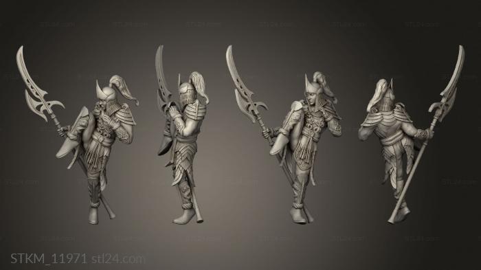 Figurines heroes, monsters and demons (Allarian Units Oathguard Halberdiers, STKM_11971) 3D models for cnc