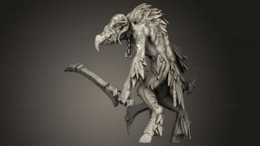 Figurines heroes, monsters and demons (avian raider squad dual, STKM_11974) 3D models for cnc