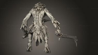 Figurines heroes, monsters and demons (avian raider squad dual, STKM_11974) 3D models for cnc