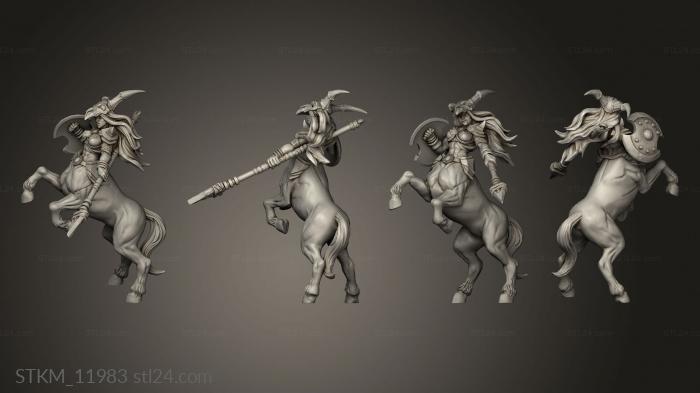 Figurines heroes, monsters and demons (Amazon bies AMAZONS Centaur Warlord, STKM_11983) 3D models for cnc