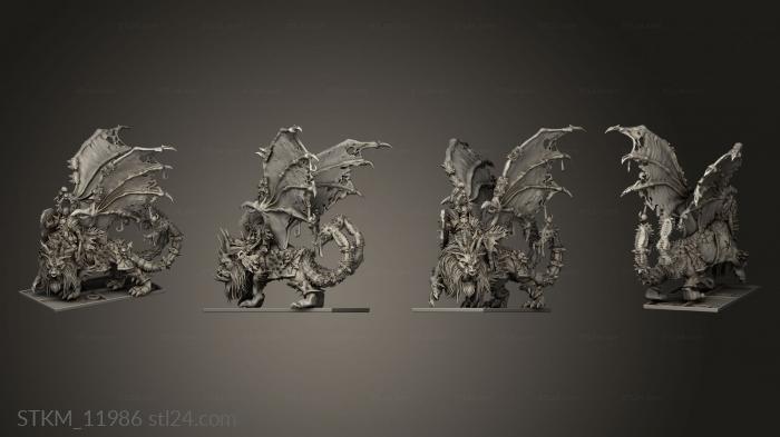 Figurines heroes, monsters and demons (Avatars War Dark Gods Manticore aow x, STKM_11986) 3D models for cnc