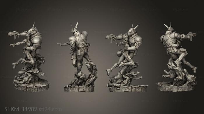 Figurines heroes, monsters and demons (Appleseed EX Machina smoke, STKM_11989) 3D models for cnc