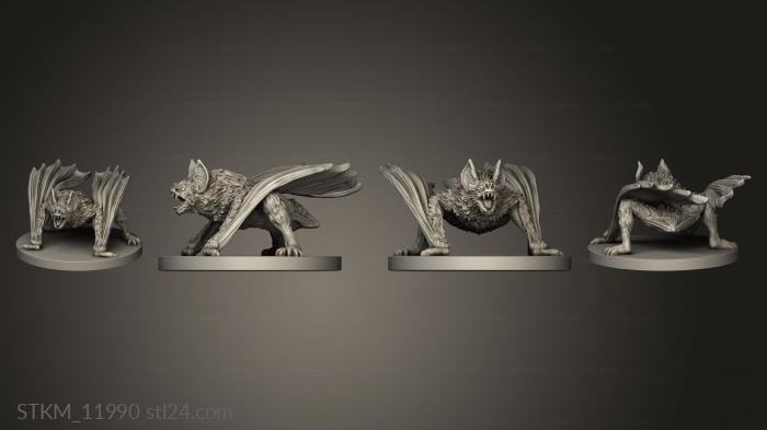 Figurines heroes, monsters and demons (Animals TO Bat, STKM_11990) 3D models for cnc