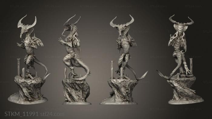 Figurines heroes, monsters and demons (Spirit Dragon, STKM_11991) 3D models for cnc