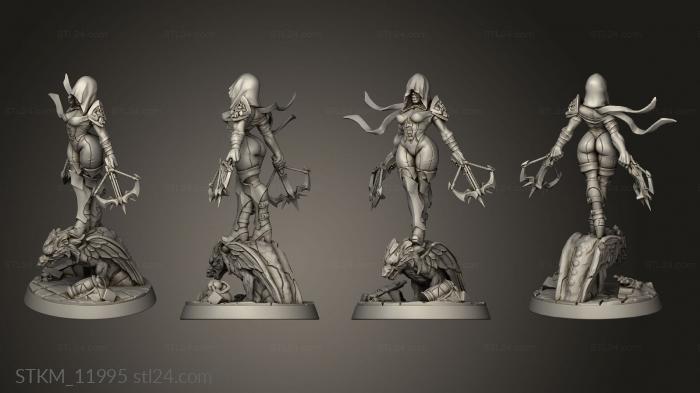 Figurines heroes, monsters and demons (Demonbane Pinup Requiem Demon Hunters Janet, STKM_11995) 3D models for cnc
