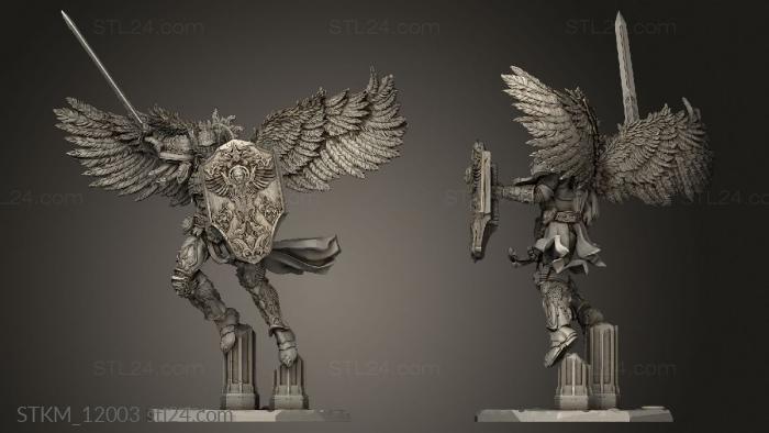 Figurines heroes, monsters and demons (Avenging Angel Back Cloth One, STKM_12003) 3D models for cnc