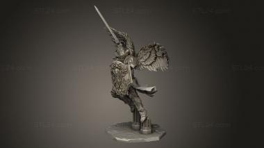 Figurines heroes, monsters and demons (Avenging Angel Back Cloth One, STKM_12003) 3D models for cnc