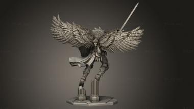 Figurines heroes, monsters and demons (Avenging Angel Back Cloth One, STKM_12003) 3D models for cnc