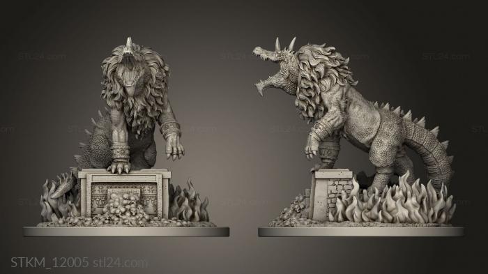 Figurines heroes, monsters and demons (Ancient Egypt Ammit, STKM_12005) 3D models for cnc