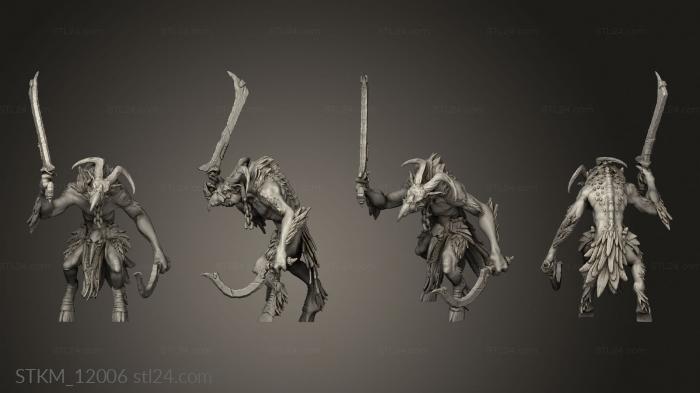 Figurines heroes, monsters and demons (avian raider squad dual, STKM_12006) 3D models for cnc