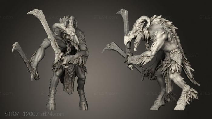 Figurines heroes, monsters and demons (avian raider squad dual, STKM_12007) 3D models for cnc