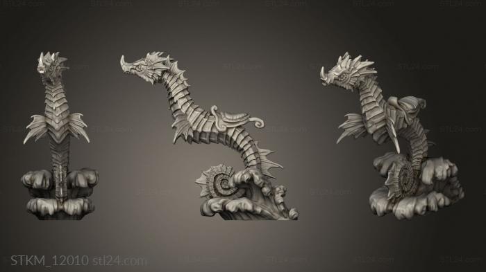 Figurines heroes, monsters and demons (End Depth Seahorse Mount, STKM_12010) 3D models for cnc