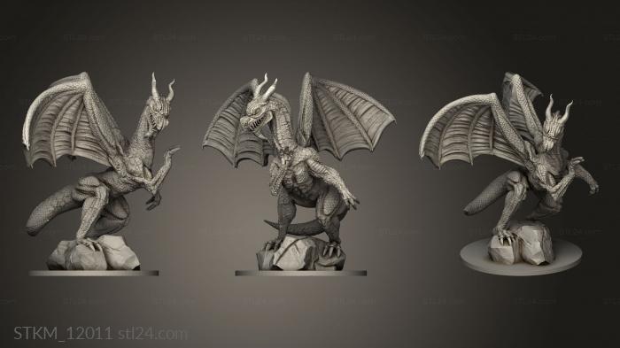 Figurines heroes, monsters and demons (Board Game dragon, STKM_12011) 3D models for cnc