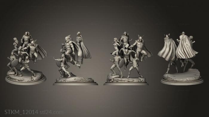 Figurines heroes, monsters and demons (Avengers Diorama America, STKM_12014) 3D models for cnc