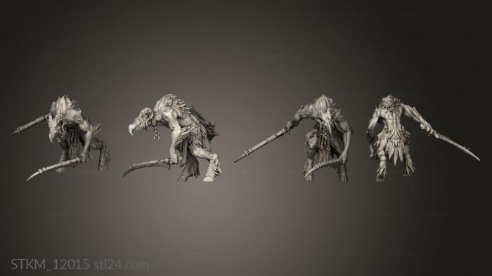 Figurines heroes, monsters and demons (avian raider squad dual, STKM_12015) 3D models for cnc