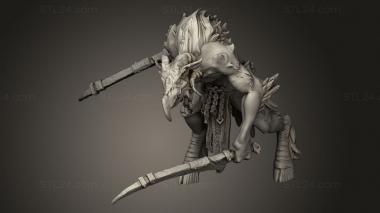 Figurines heroes, monsters and demons (avian raider squad dual, STKM_12015) 3D models for cnc