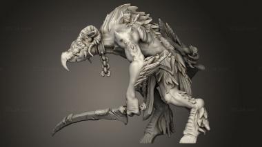 Figurines heroes, monsters and demons (avian raider squad dual, STKM_12015) 3D models for cnc