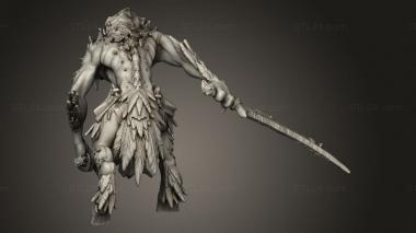 Figurines heroes, monsters and demons (avian raider squad dual, STKM_12015) 3D models for cnc