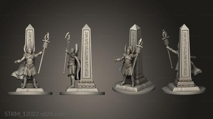 Figurines heroes, monsters and demons (Ancient Egypt Ptah, STKM_12022) 3D models for cnc