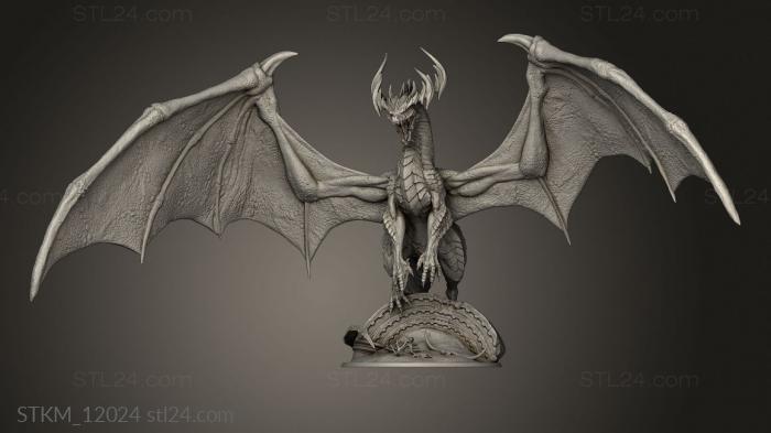 Figurines heroes, monsters and demons (Ancient Green Dragon Druid, STKM_12024) 3D models for cnc