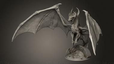 Figurines heroes, monsters and demons (Ancient Green Dragon Druid, STKM_12024) 3D models for cnc