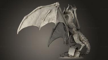 Figurines heroes, monsters and demons (Ancient Green Dragon Druid, STKM_12024) 3D models for cnc