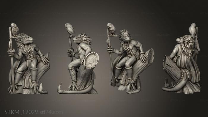 Figurines heroes, monsters and demons (Board Game lizard magic lizard, STKM_12029) 3D models for cnc