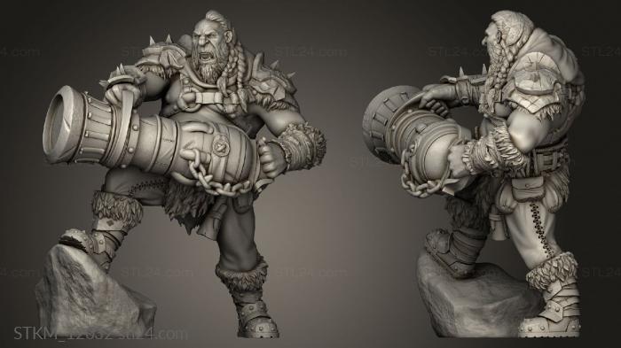 Figurines heroes, monsters and demons (Bombardiers Champion, STKM_12032) 3D models for cnc