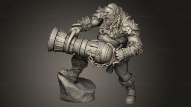 Figurines heroes, monsters and demons (Bombardiers Champion, STKM_12032) 3D models for cnc