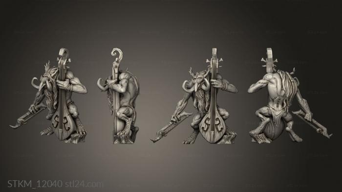 Figurines heroes, monsters and demons (Depth Ones Zukki the Cellist Troll Music, STKM_12040) 3D models for cnc