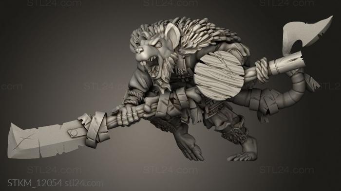 Figurines heroes, monsters and demons (Shinobi rat, STKM_12054) 3D models for cnc