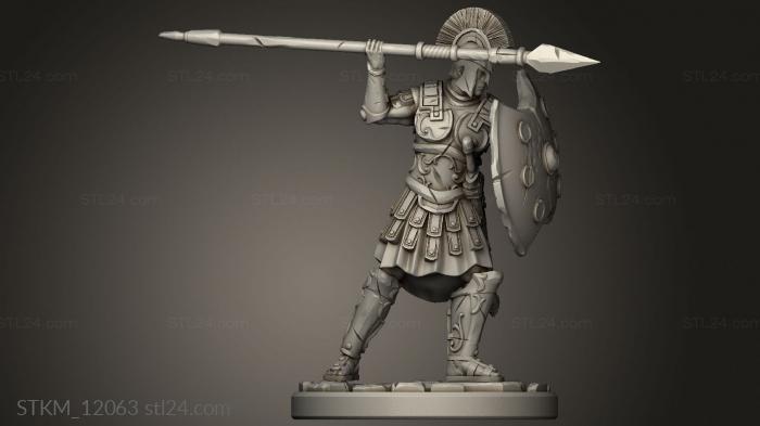 Figurines heroes, monsters and demons (Athenian Soldiers, STKM_12063) 3D models for cnc