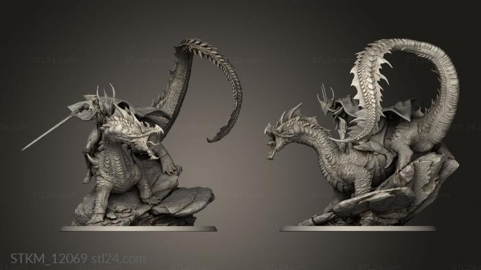 Figurines heroes, monsters and demons (Brine Drake brine dragon wing, STKM_12069) 3D models for cnc