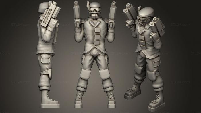 Figurines heroes, monsters and demons (Space Dude Set One12, STKM_1207) 3D models for cnc