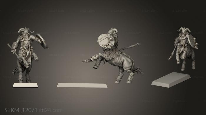 Figurines heroes, monsters and demons (BEASTMEN CENTAURS FLAT, STKM_12071) 3D models for cnc