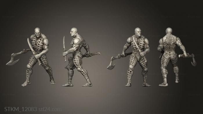 Figurines heroes, monsters and demons (Omegas solo elder skull hunter respirador sergio clan, STKM_12083) 3D models for cnc
