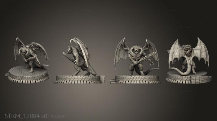 Figurines heroes, monsters and demons (Balrog Figure there in magic, STKM_12084) 3D models for cnc