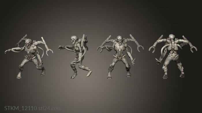 Figurines heroes, monsters and demons (Character cybermorph, STKM_12110) 3D models for cnc
