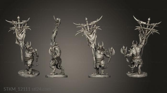 Figurines heroes, monsters and demons (Beastmen Capra Raider, STKM_12111) 3D models for cnc