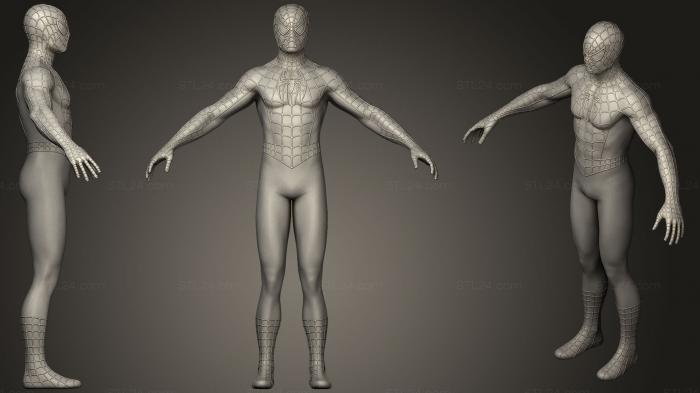 Статуэтки герои, монстры и демоны (Анимация качелей Человека-паука, STKM_1213) 3D модель для ЧПУ станка
