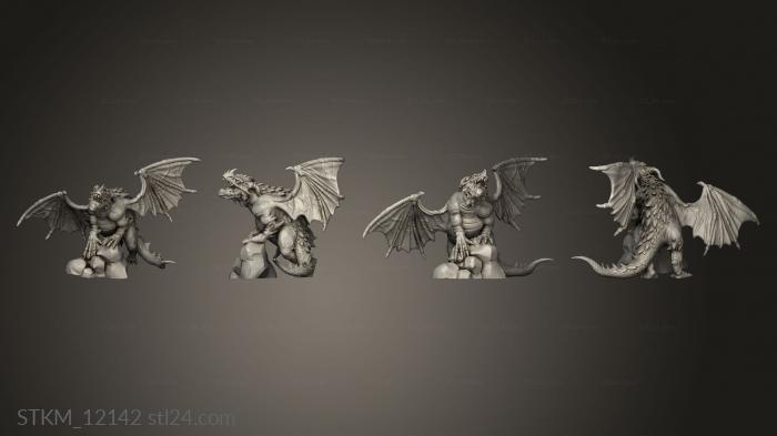 Figurines heroes, monsters and demons (Caves Despair Cave Dragon Roar, STKM_12142) 3D models for cnc