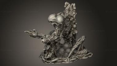 Figurines heroes, monsters and demons (CE BIG MONSTER MUTATION BACK, STKM_12144) 3D models for cnc