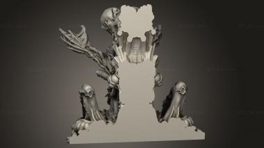 Figurines heroes, monsters and demons (CE BIG MONSTER MUTATION BACK, STKM_12144) 3D models for cnc