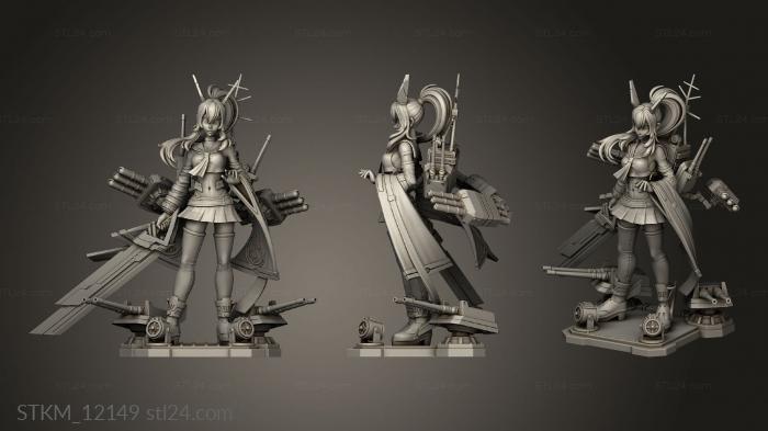 Статуэтки герои, монстры и демоны (Азур Лейн Аянами, STKM_12149) 3D модель для ЧПУ станка