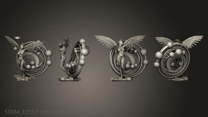 Статуэтки герои, монстры и демоны (БАЛ кибер-ангелов АВРОРЫ, STKM_12157) 3D модель для ЧПУ станка
